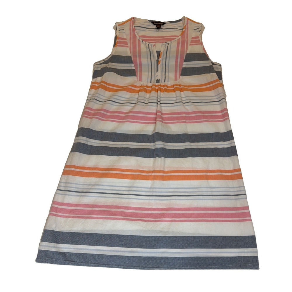 Tommy Bahama Women's S/P 100% Cotton Striped Sleeveless Resort Dress